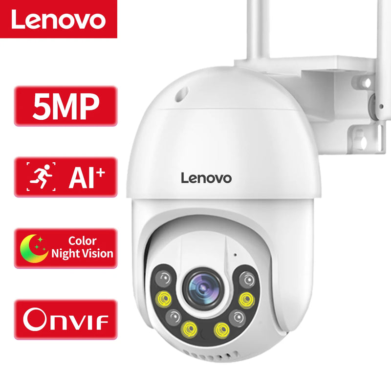 Lenovo 3MP 5MP PTZ WIFI IP Camera Audio CCTV Surveillance Smart Home Outdoor 4X Digital Zoom Color Night vision Waterproof