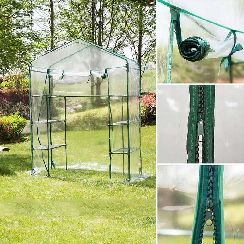 High-Quality PVC Grid Garden Greenhouse Plant Cover Waterproof Anti-UV For Garden Balcony Sapce(Without Iron Frame)