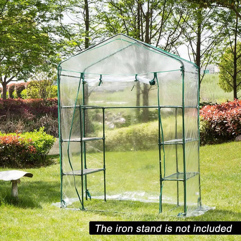 High-Quality PVC Grid Garden Greenhouse Plant Cover Waterproof Anti-UV For Garden Balcony Sapce(Without Iron Frame)