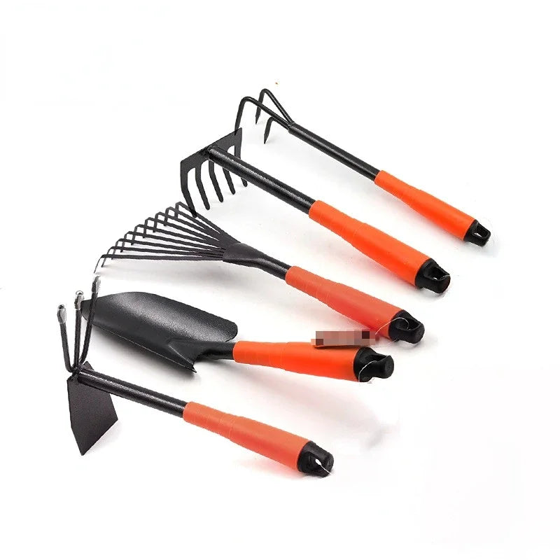 1pcs Digging Collect Loose Debris Professional Home Steel Durable With Ergonomic Grip Garden Rake Hand Tool Fan Leaf