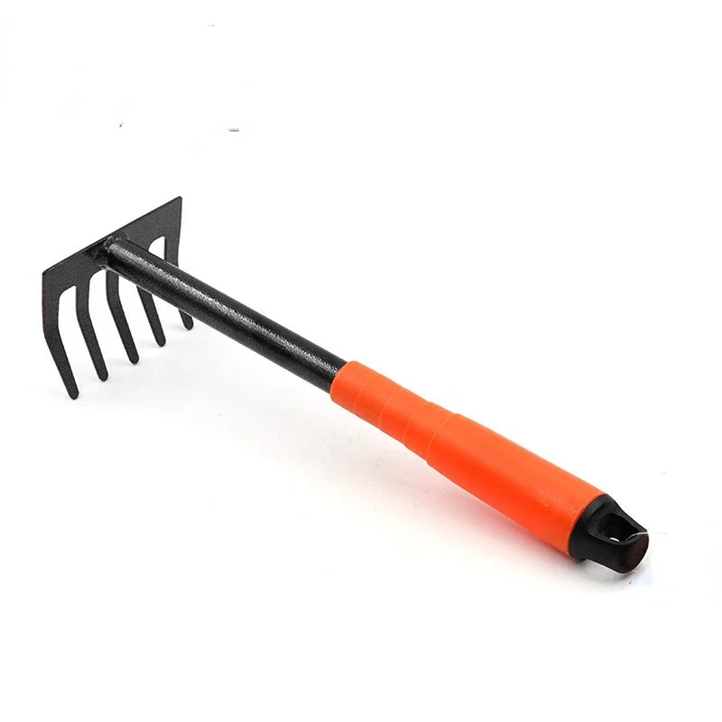 1pcs Digging Collect Loose Debris Professional Home Steel Durable With Ergonomic Grip Garden Rake Hand Tool Fan Leaf